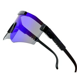 Mirrored Sunglasses Visor Shield Style‎ Blue Lens Sporty Fashion Men Beach Style